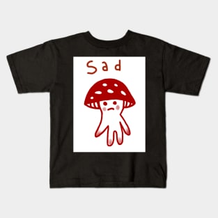 sad mushroom boy Kids T-Shirt